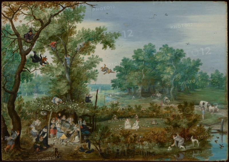 Merry Company in an Arbour, 1615. Creator: Adriaen van de Venne.