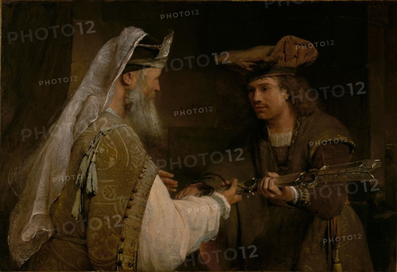 Ahimelech Giving the Sword of Goliath to David, about 1680s. Creator: Aert de Gelder.