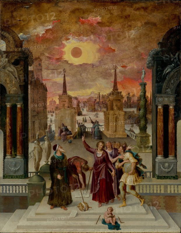 Dionysius the Areopagite Converting the Pagan Philosophers, 1570s. Creator: Antoine Caron.