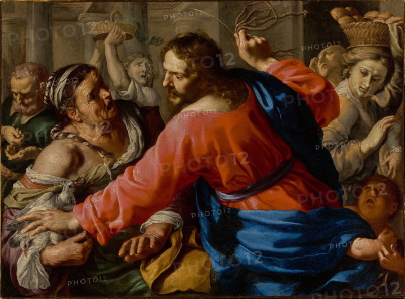 Christ Cleansing the Temple, about 1655. Creator: Bernardino Mei.