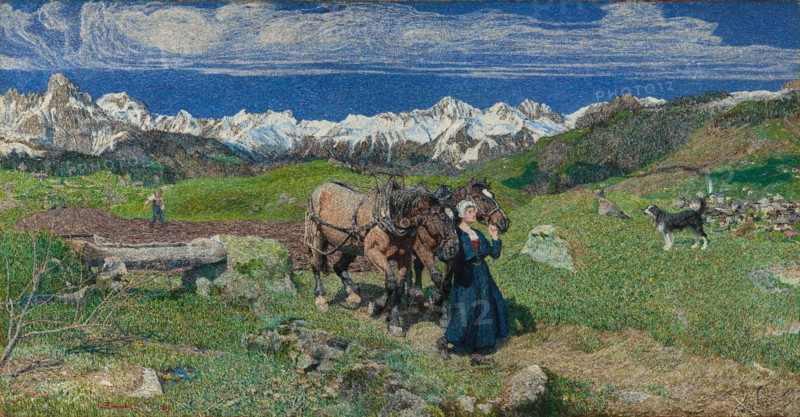 Spring in the Alps, 1897. Creator: Giovanni Segantini.
