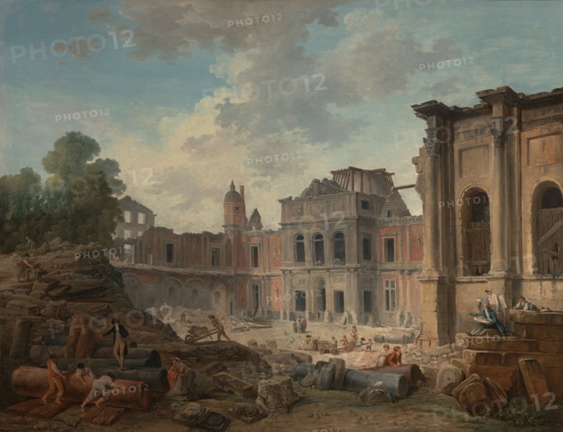 Demolition of the Château of Meudon, 1806. Creator: Hubert Robert.