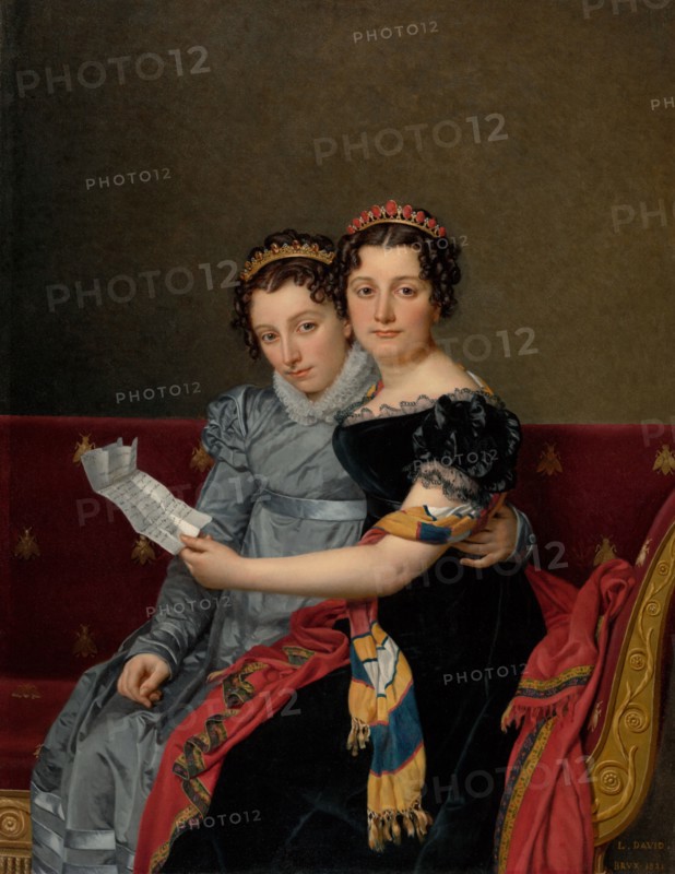 Portrait of the Sisters Zénaïde and Charlotte Bonaparte, 1821. Creator: Jacques-Louis David.