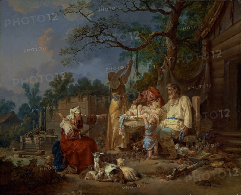 The Russian Cradle, about 1764-1765. Creator: Jean Baptiste Le Prince.