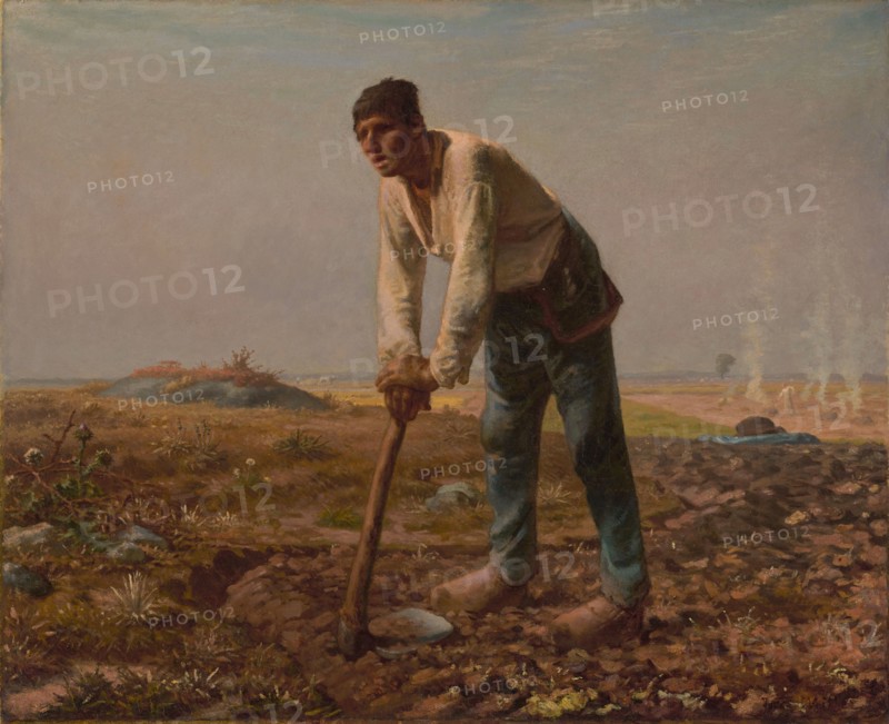 Man with a Hoe, 1860-1862. Creator: Jean Francois Millet.