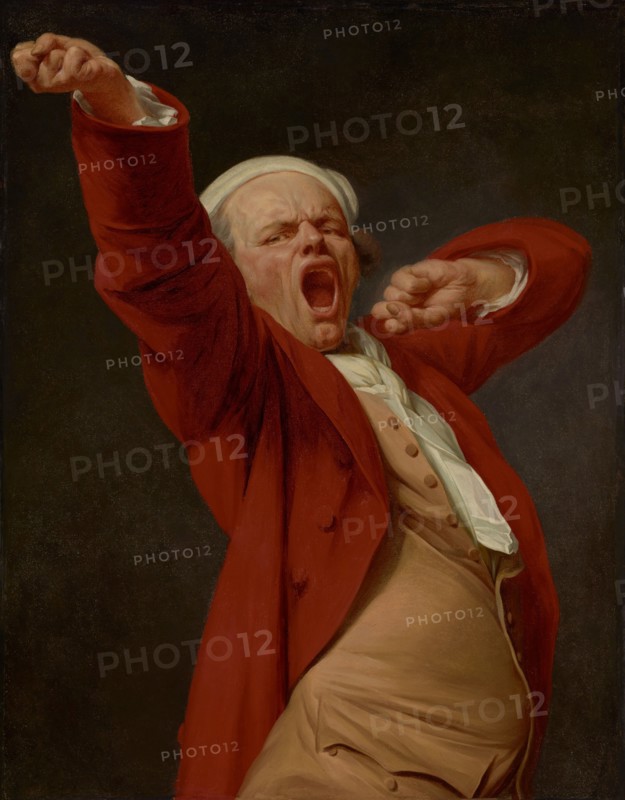 Self-Portrait, Yawning, by 1783. Creator: Joseph Ducreux.