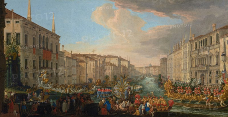 Regatta on the Grand Canal in Honor of Frederick IV, King of Denmark, 1711. Creator: Luca Carlevarijs.