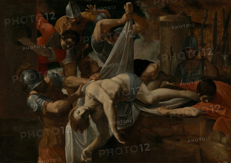 Saint Sebastian Thrown into the Cloaca Maxima, 1612. Creator: Lodovico Carracci.