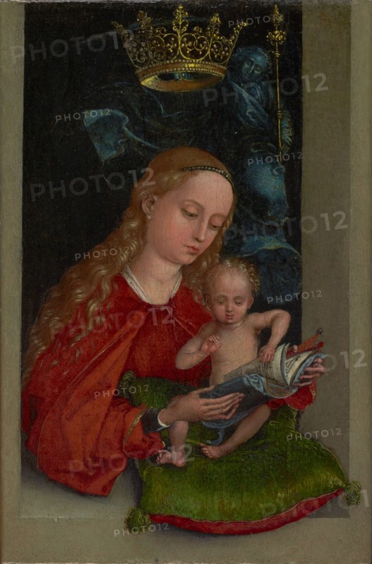 Madonna and Child in a Window, about 1485-1490. Creator: Martin Schongauer.