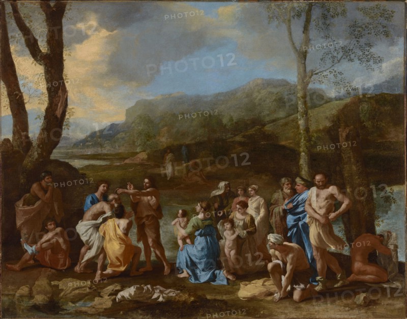 Saint John Baptizing in the River Jordan, about 1630s. Creator: Nicolas Poussin.
