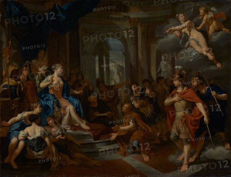Dido and Aeneas, early 18th century. Creator: Nicolaas Verkolje.
