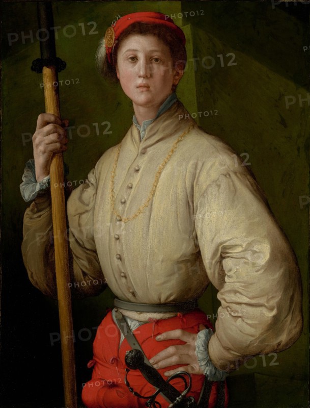 Portrait of a Halberdier (Francesco Guardi?), 1529-1530. Creator: Jacopo Pontormo.