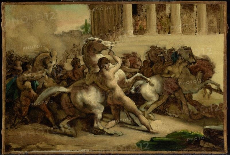 The Race of the Riderless Horses, 1817. Creator: Theodore Gericault.