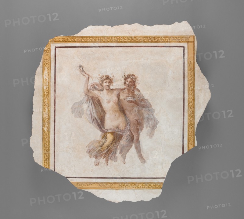 Fresco Panel Depicting Dionysos and Ariadne, A.D. 1-79. Creator: Unknown.