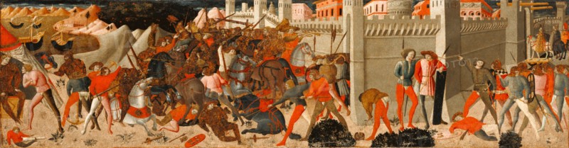 Battle Before a Walled City, second half of 15th century. Creator: Unknown.