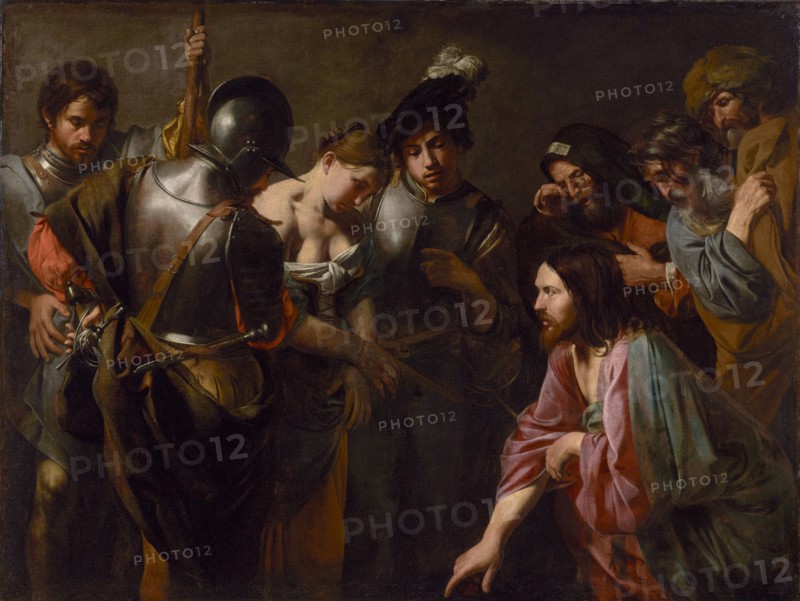 Christ and the Adulteress, about 1620s. Creator: Valentin de Boulogne.