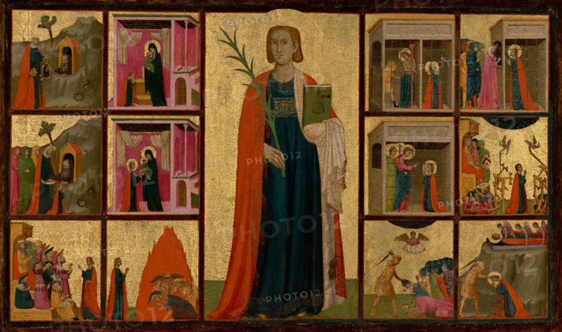 Saint Catherine of Alexandria and Twelve Scenes from Her Life, about 1330. Creators: Donato d'Arezzo, Gregorio d'Arezzo.