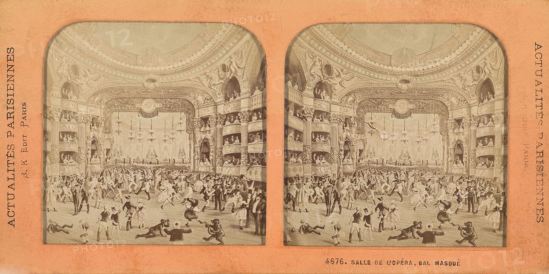 Salle de l'Opera, Bal Masque, 1860s. Creator: Adolphe Block.