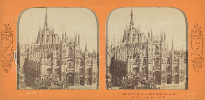 Vue Generale de la Cathedrale de Milan a Milan, 1860s. Creator: Adolphe Block.