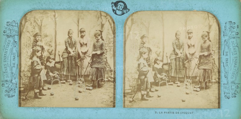 La Partie de Croquet, about 1865. Creator: Adolphe Block.