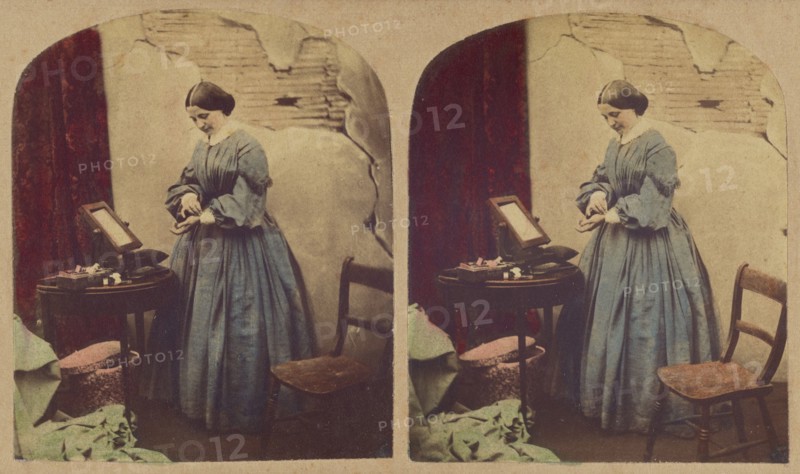 Needle Money - "Two Illustrations", about 1865. Creator: Alfred Silvester.