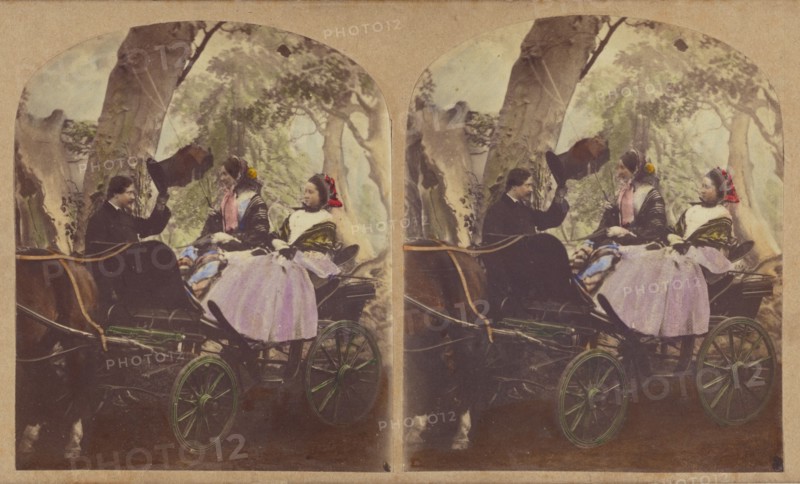 The Morning Drive., about 1855. Creator: Alfred Silvester.