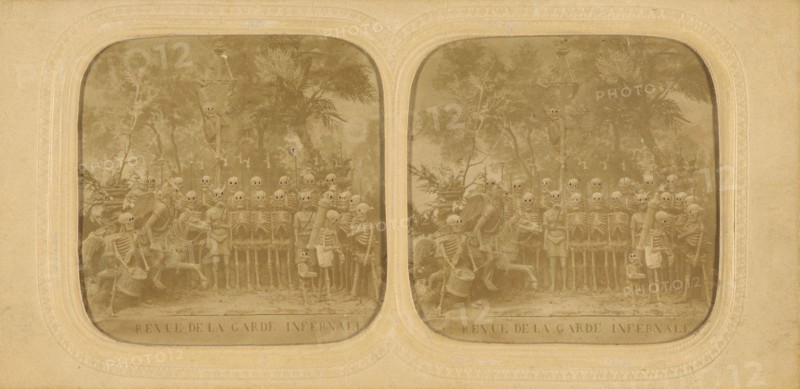 Revue de la Garde Infernale, 1860s. Creator: Adolphe Block.