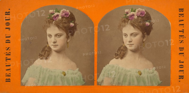 Beautes Du Jour., 1880s. Creator: E. Linde.
