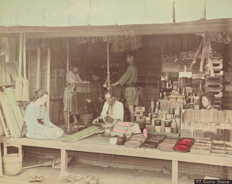 Curio Store, 1870s-1890s. Creator: Kusakabe Kimbei.