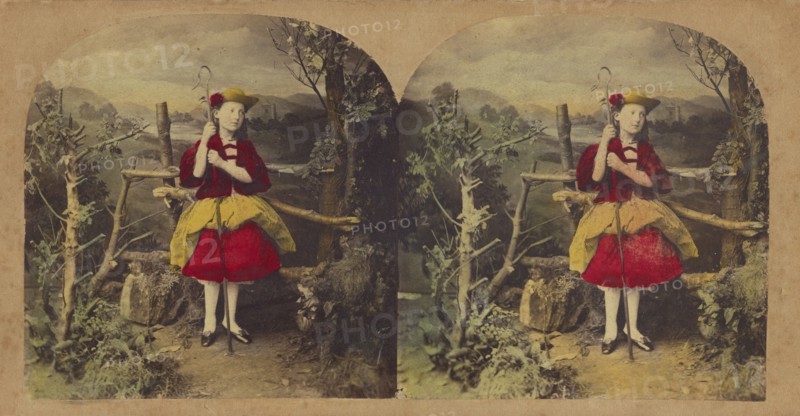 Little Bo-Peep Has lost her sheep, etc., about 1865. Creator: London Stereoscopic & Photographic Co.