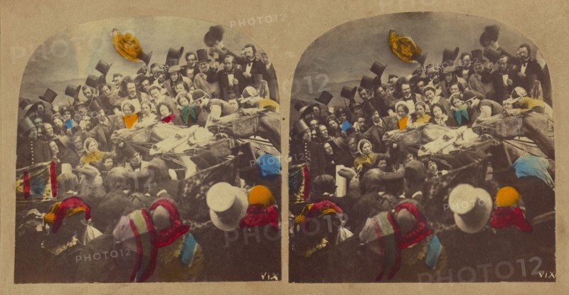 Derby Day. Nip and Tuck, about 1860. Creator: London Stereoscopic & Photographic Co.
