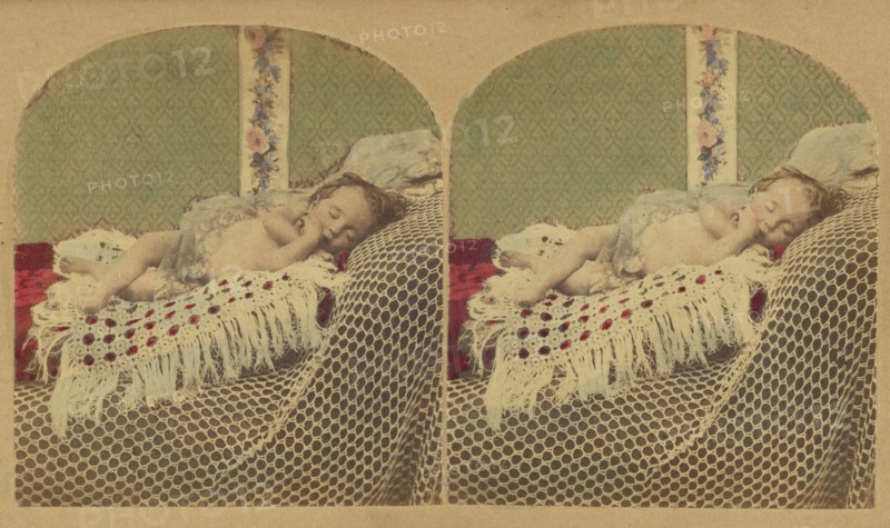 Child sleeping, about 1860. Creator: London Stereoscopic & Photographic Co.