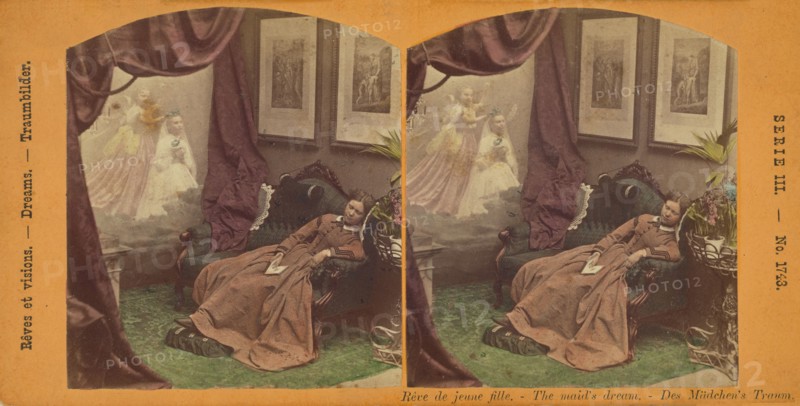 Reve de jeune fille. - The maid's dream. - Des Madchen's Traum., about 1865. Creator: S.P. Christmann.