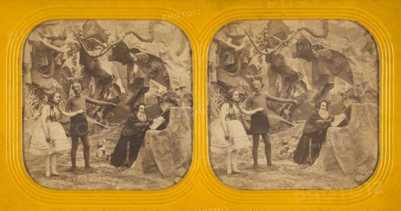 Theatre scene of a mythological nature, 1860s. Creator: Charles Gaudin.