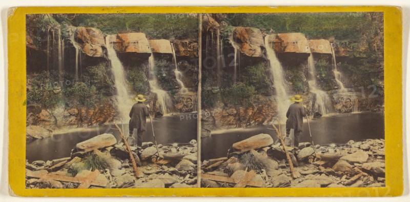 Glens of the Catskills, The Bastion Fall, Kauterskill Glen, near the Laurel House, about 1864-66. Creator: E. & H.T. Anthony.