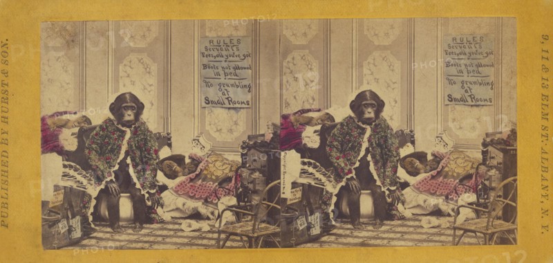 Crowded room at a fashionable watering place., 1870. Creator: Eugene S. M. Haines.