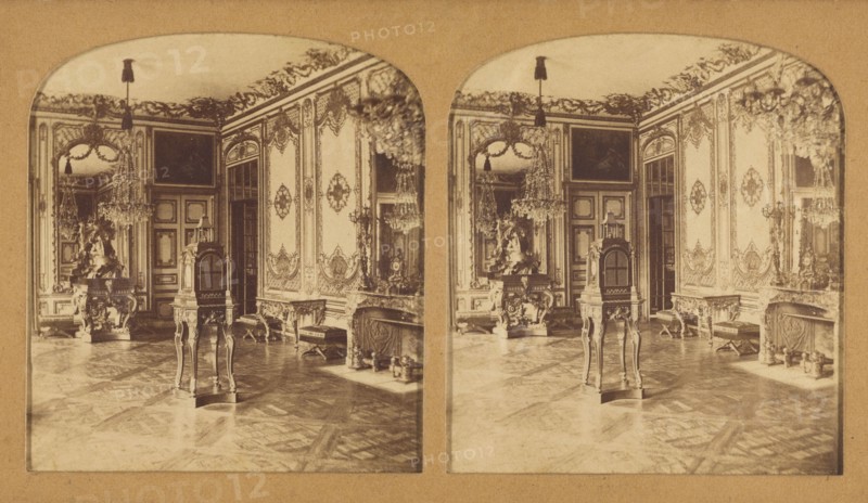 Salle des Pendules (Musee de Versailles), 1855-1865. Creator: F. Grau.