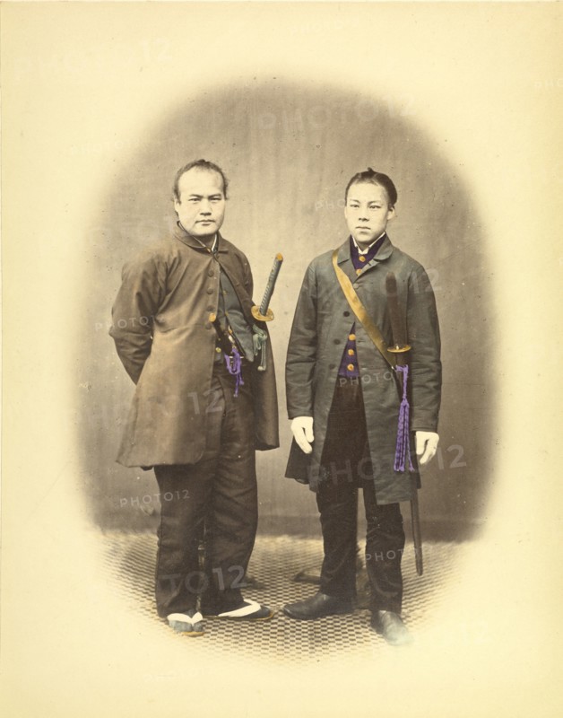 Yakunins in Semi-Foreign Costume, about 1868. Creator: Felice Beato.