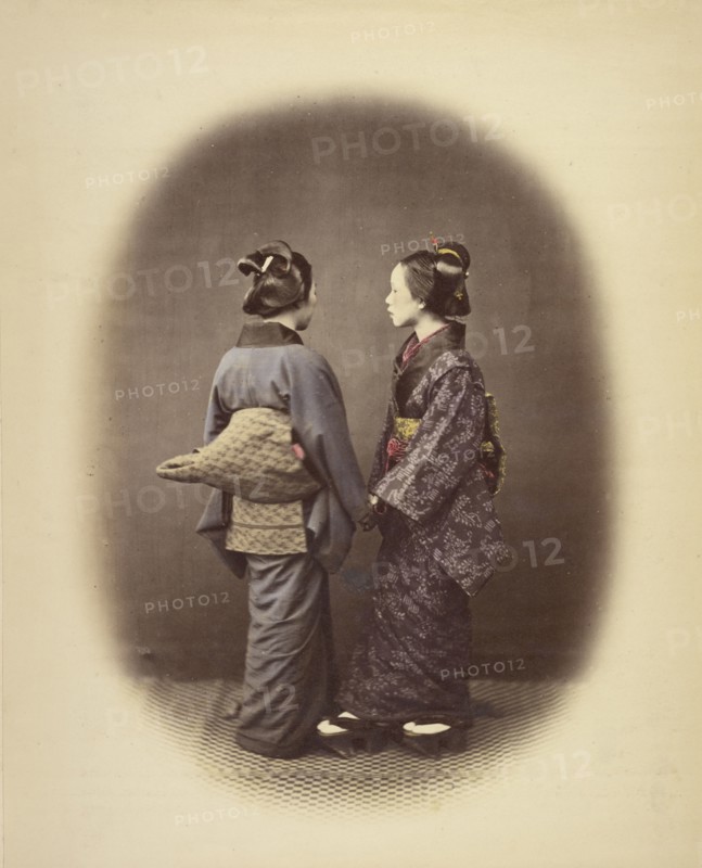 Two Japanese Women, 1868. Creator: Felice Beato.