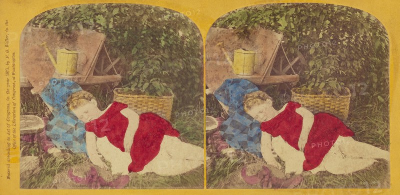 The Gardener's Pets., 1871. Creator: F. G. Weller.