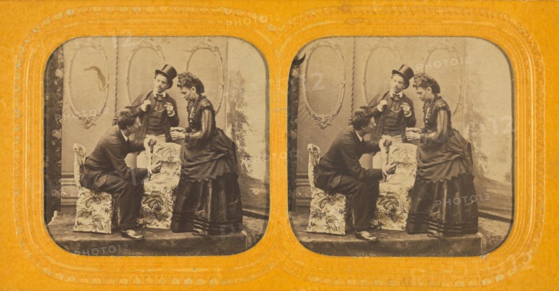 Scene of an unidentified play, 1855-1865. Creator: J. Levy.
