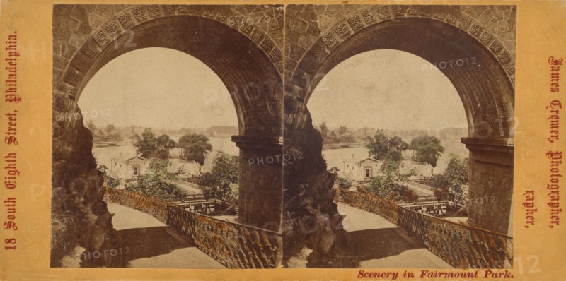 Girard Avenue and Connecting R.R. Bridge, Fairmount Park, Philadelphia, Pennsylvania, about 1872. Creator: James Cremer.