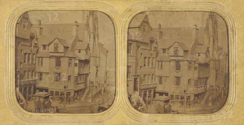 Edinburgh, John Knox's House, High St., 1855-1865. Creator: John Lennie.