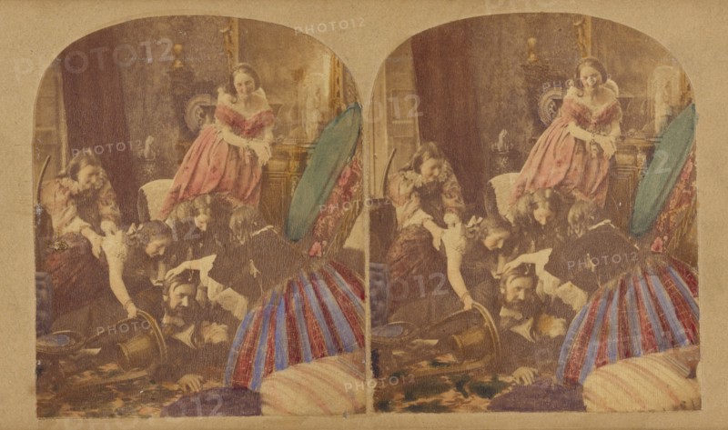 Caught at last, pretty creature., about 1860. Creator: Joseph John Elliott.