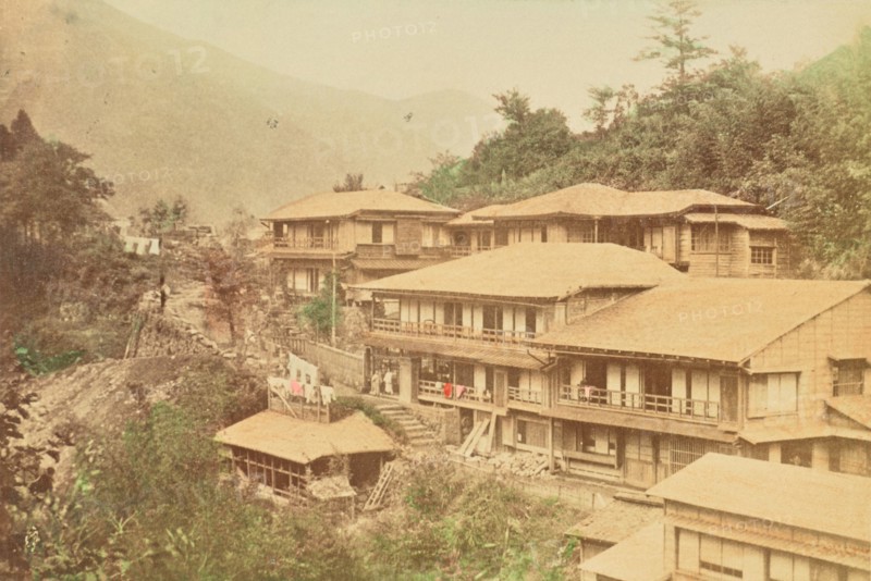 A Japanese Hotel at Hakone, 1897. Creator: Ogawa Kazumasa.