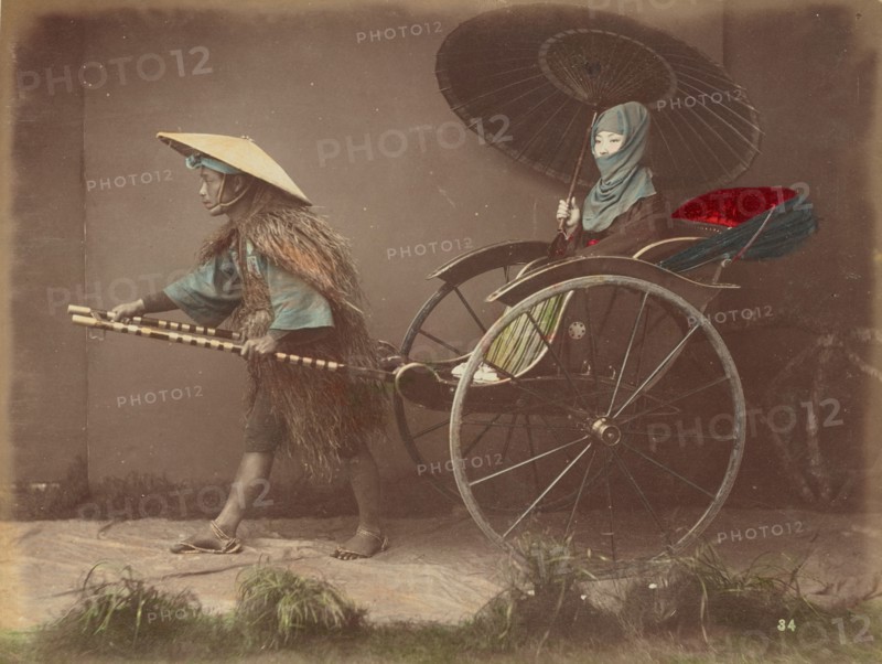 Jinrikishia, 1870s-1890s. Creator: Kusakabe Kimbei.