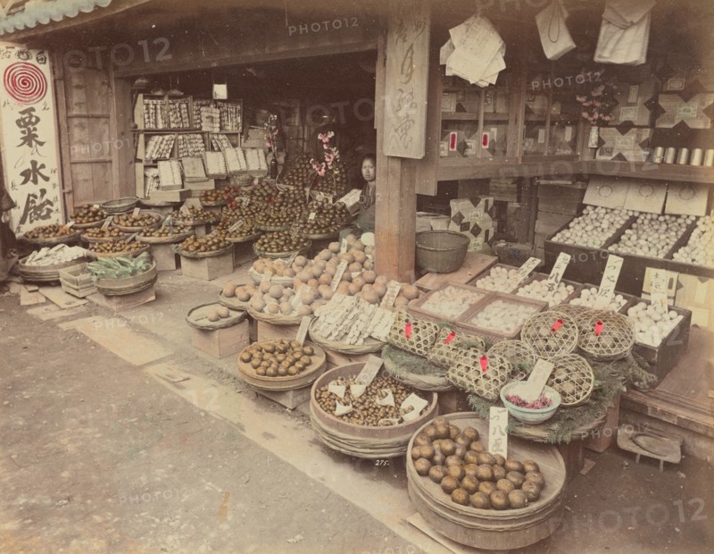Orange Shop, 1870s-1890s. Creator: Kusakabe Kimbei.