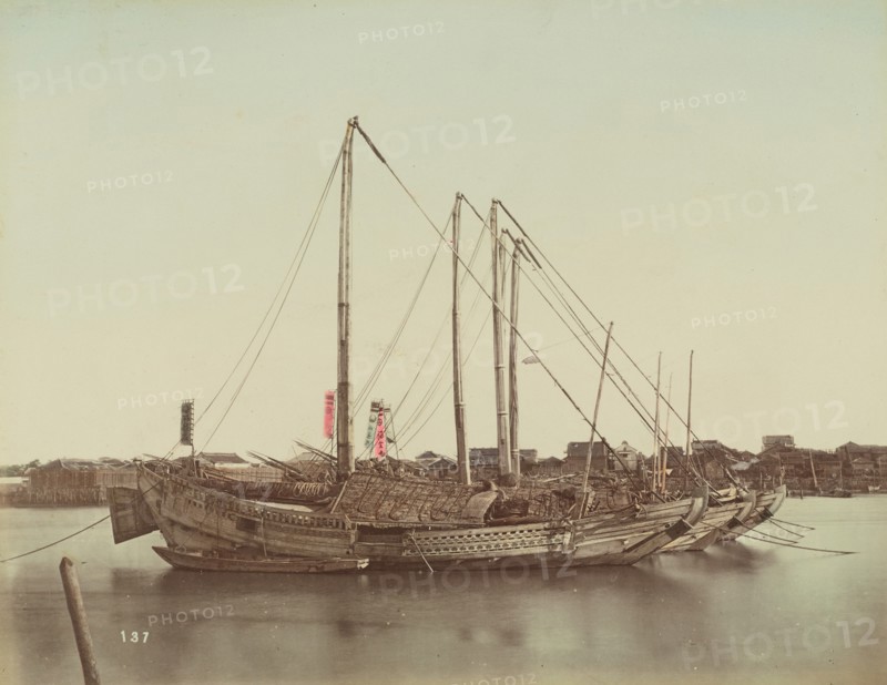 Japanese Junks, 1870s-1890s. Creator: Kusakabe Kimbei.