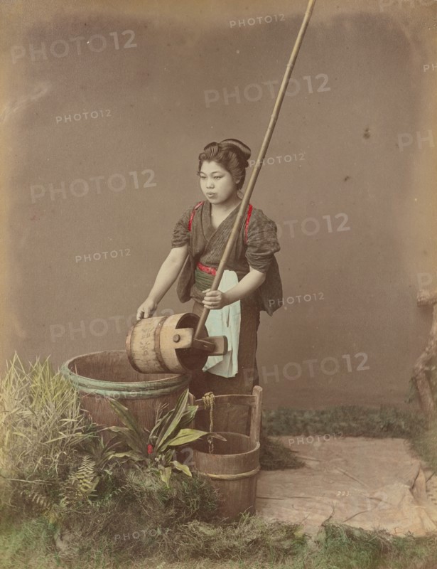 A Well, 1870s-1890s. Creator: Kusakabe Kimbei.