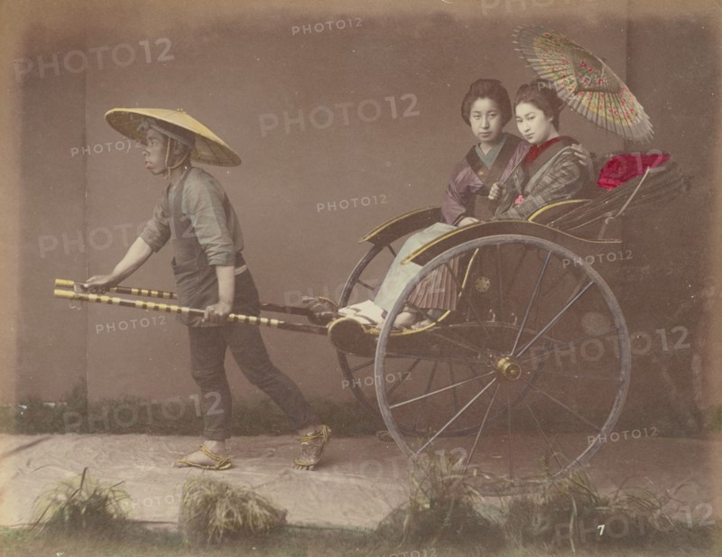 Jinrikishia, 1870s-1890s. Creator: Kusakabe Kimbei.